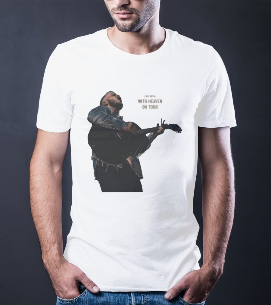Zach Bryan Heaven On Top Photo Tour Denim Acoustic Performance T-Shirt