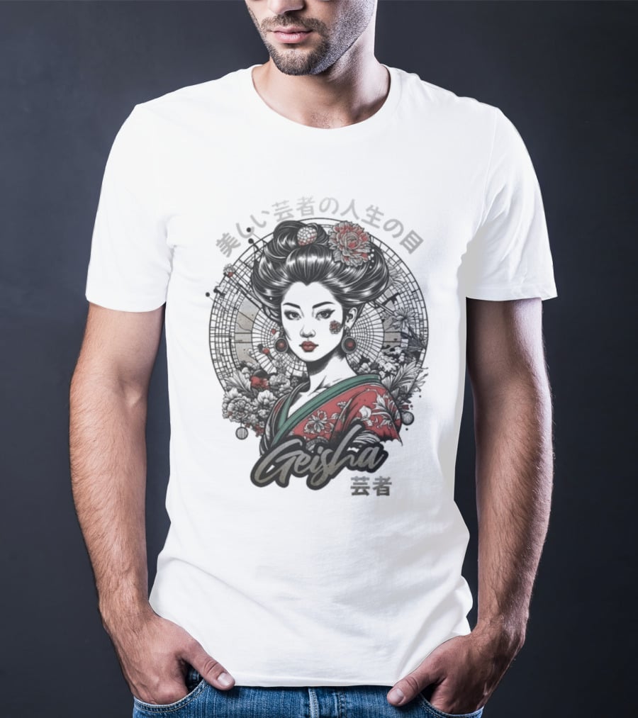 Urban Palm Trees Y2k Geisha Girl Tokyo Streets Fashion T-Shirt