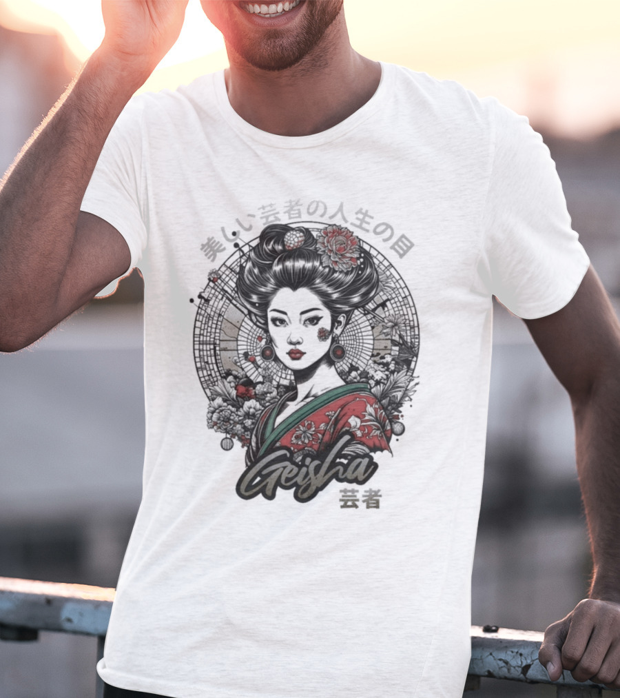 Urban Palm Trees Y2k Geisha Girl Tokyo Streets Fashion T-Shirt