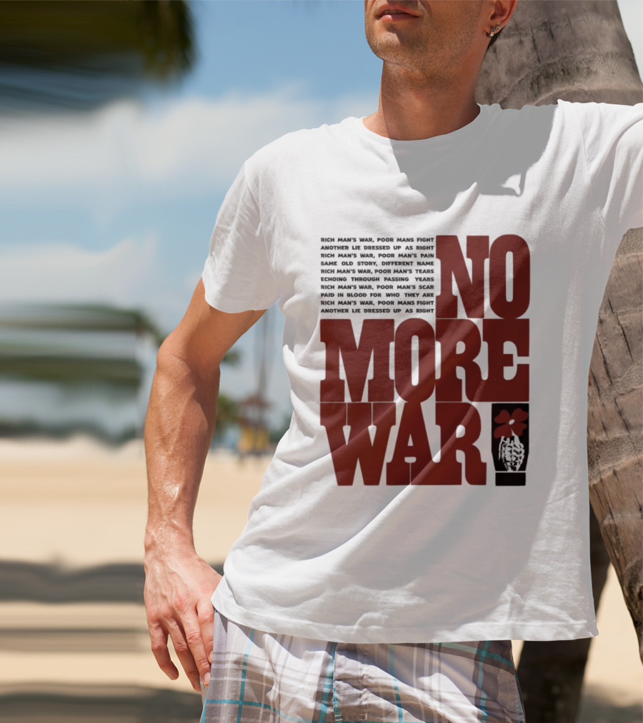 No More War Wear The Peace Flower Grenade T-Shirt