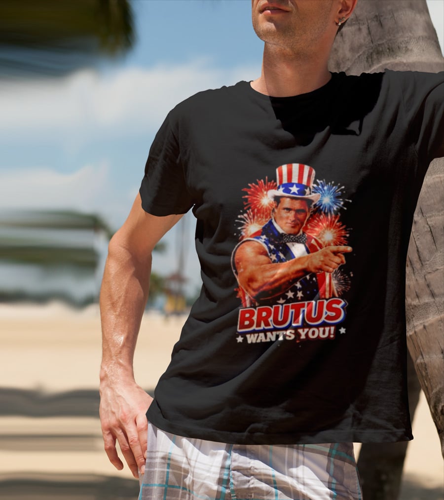 Brutus Wants You Uncle Sam Style Fireworks T-Shirt