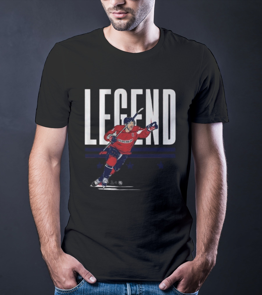 Alex Ovechkin Legend Hockey Captain Red Jersey T-Shirt