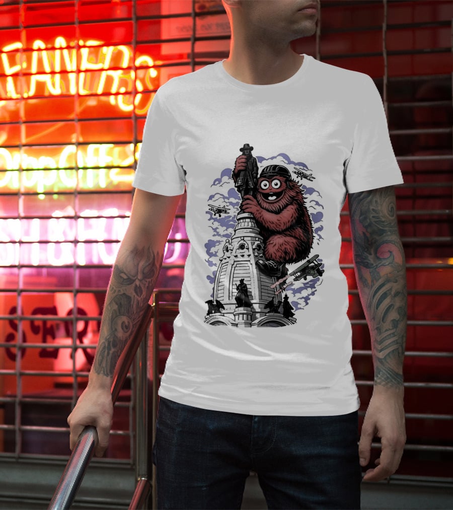 Gritty Kong Embrace Philadelphia City Hall T-Shirt