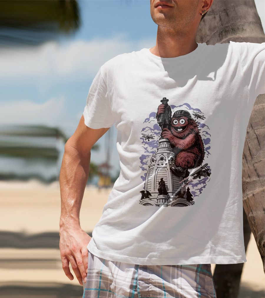 Gritty Kong Embrace Philadelphia City Hall T-Shirt