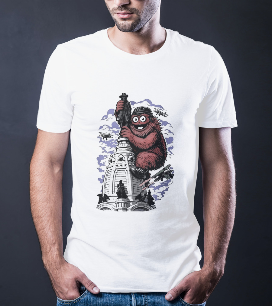 Gritty Kong Embrace Philadelphia City Hall T-Shirt