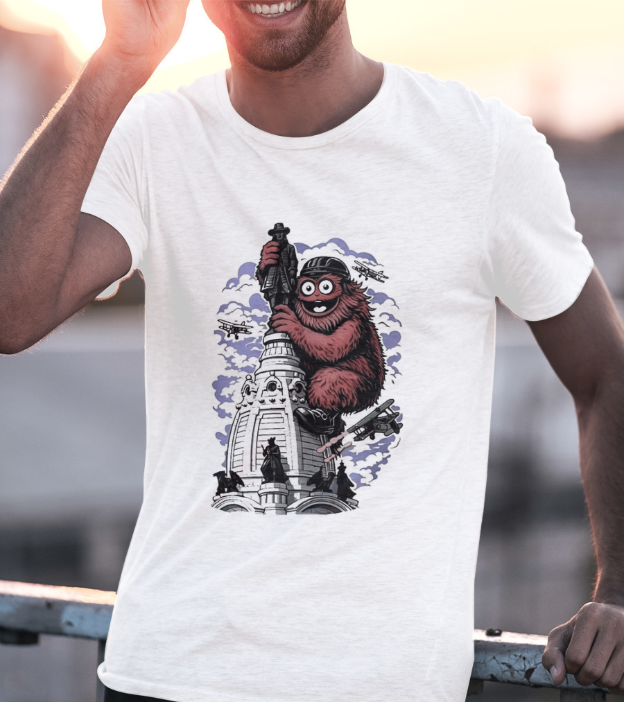 Gritty Kong Embrace Philadelphia City Hall T-Shirt