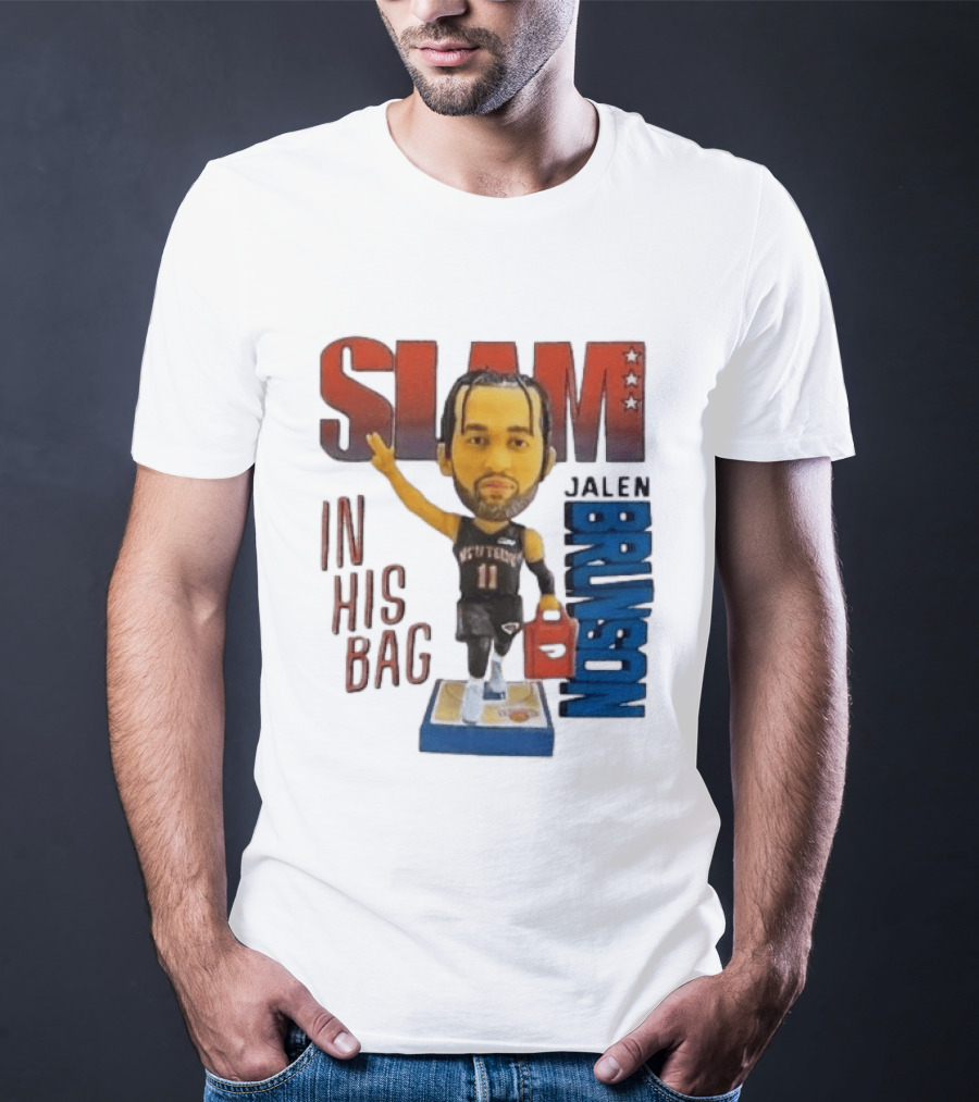 Slam Jalen Brunson In His Bag Basketball Figure 2026 T-Shirt