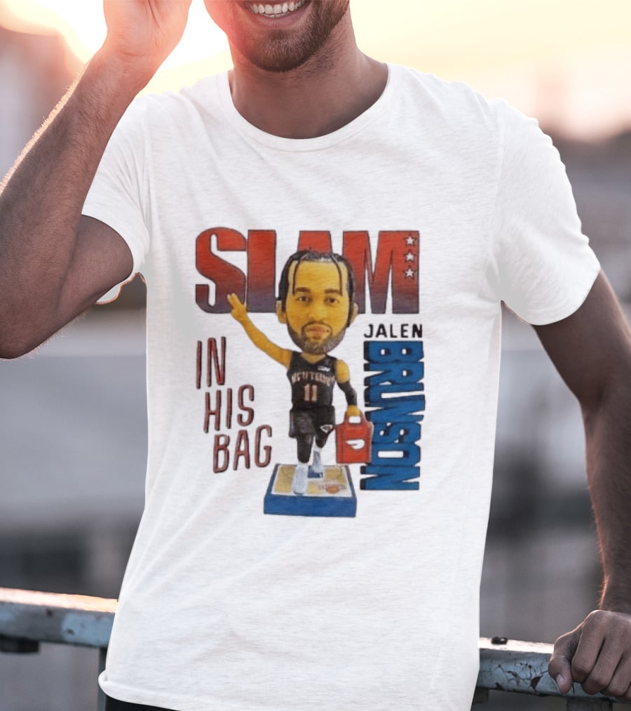 Slam Jalen Brunson In His Bag Basketball Figure 2026 T-Shirt