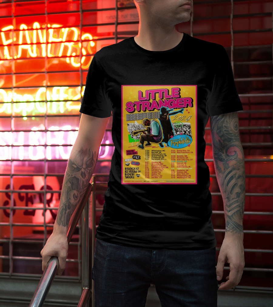 Little Stranger Broken Hearted Boys Tour 2026 North America Tropidelic Tour With Special Guests Wax JARV Danifilms Dates Locations T-Shirt