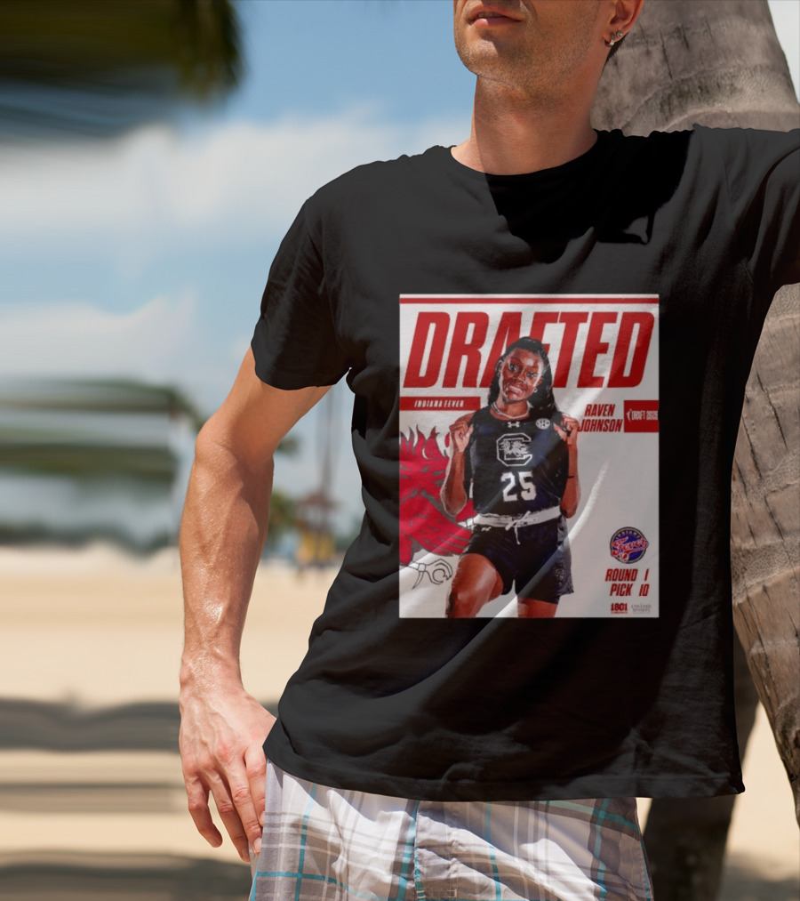 Raven Johnson Drafted Round 1 Pick 10 Indiana Fever WNBA 2026 T-Shirt