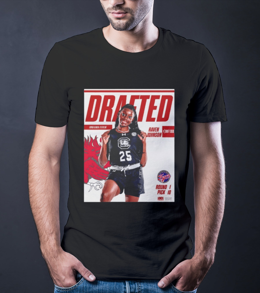 Raven Johnson Drafted Round 1 Pick 10 Indiana Fever WNBA 2026 T-Shirt