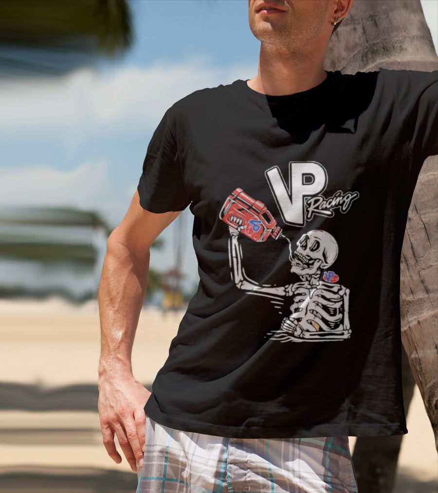 2026 VP Racing Skeleton Gas Can Drinking T-Shirt
