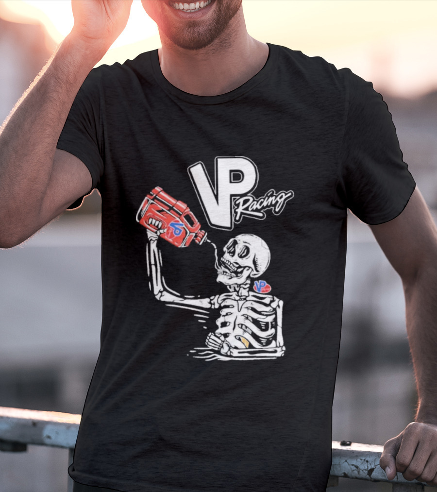 2026 VP Racing Skeleton Gas Can Drinking T-Shirt