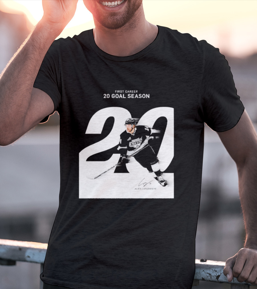 Alex Laferriere Los Angeles Kings First Career 20 Goal Season 20 T-Shirt