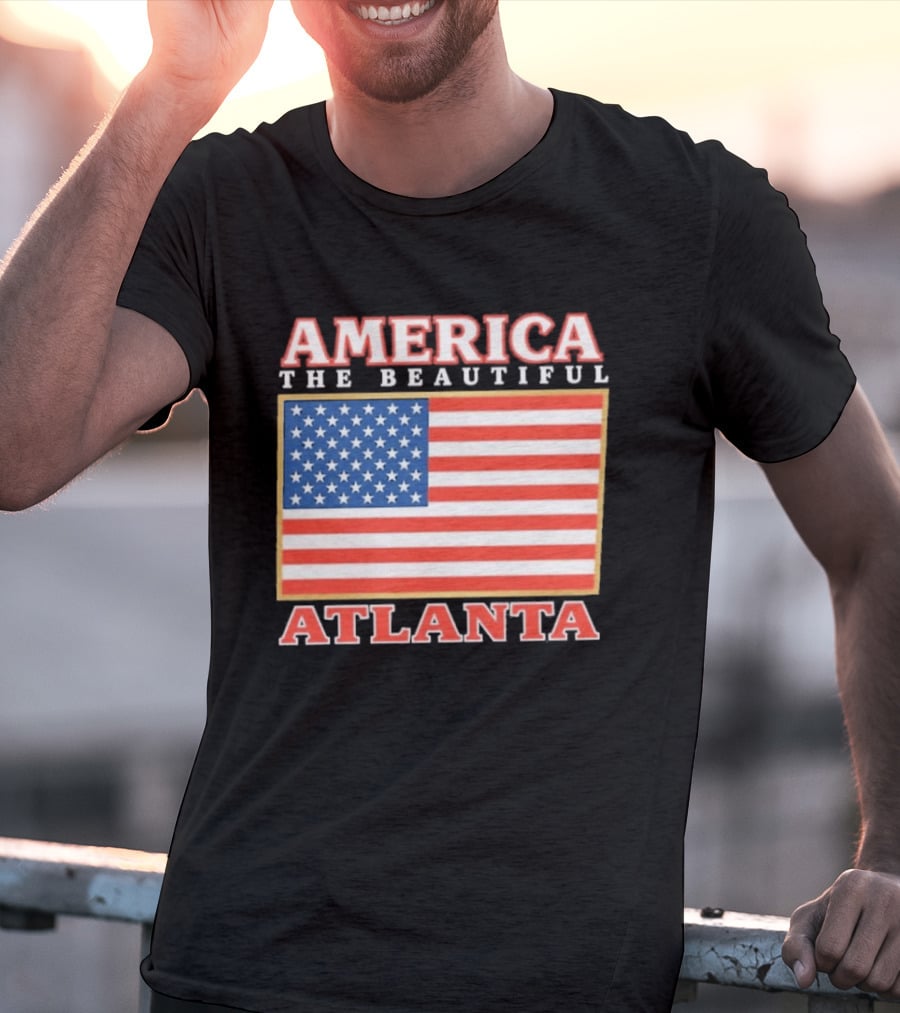 America The Beautiful Atlanta American Flag T-Shirt