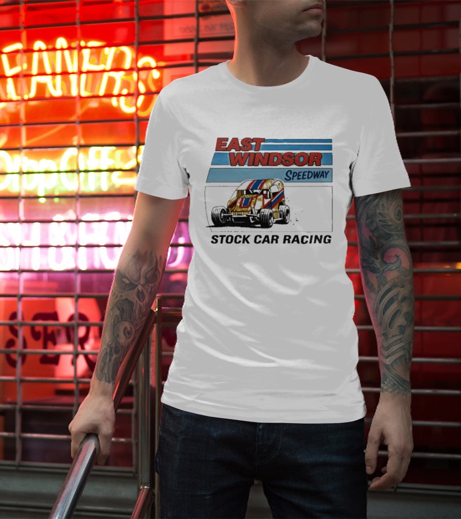 East Windsor Speedway Stock Car Racing Vintage Classic Auto Racing T-Shirt