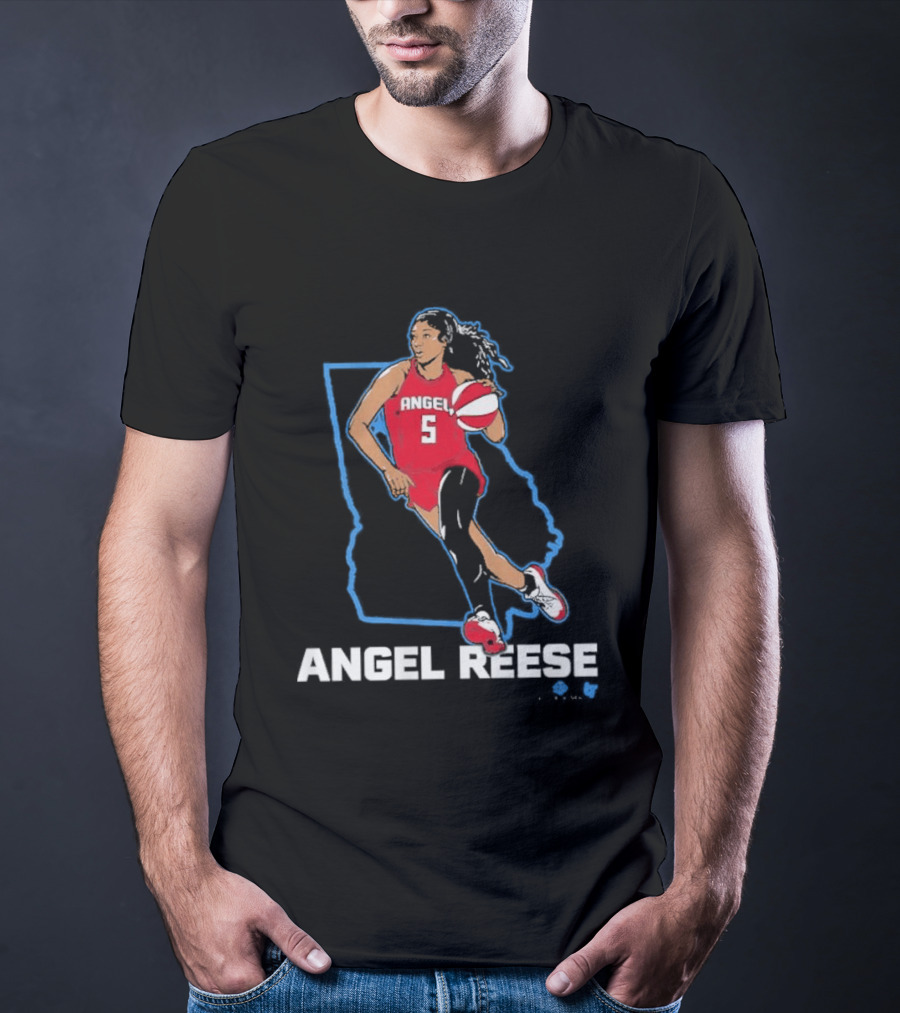 Angel Reese Basketball Player In Red Jersey Georgia State T-Shirt