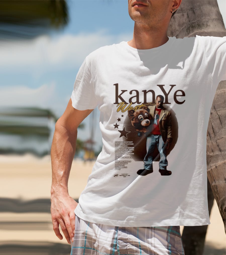 Kanye West Ye College Dropout Late Registration Graduation Albums Bear T-Shirt