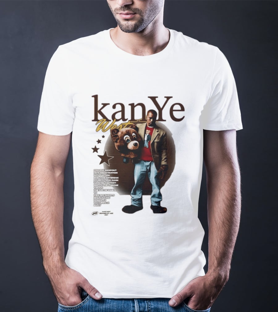 Kanye West Ye College Dropout Late Registration Graduation Albums Bear T-Shirt
