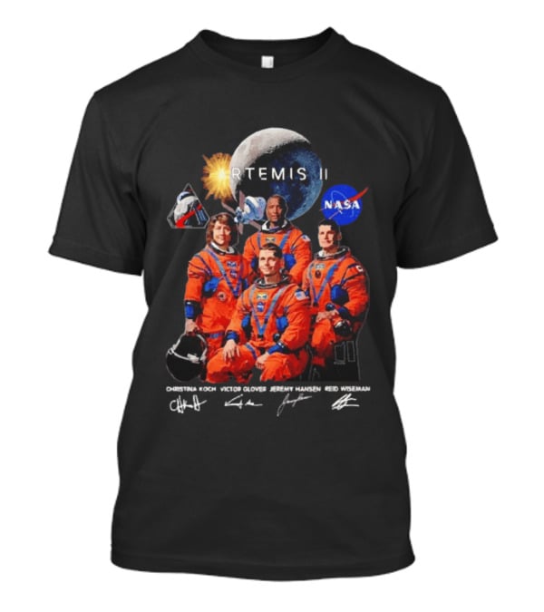NASA Artemis II Christina Victor Jeremy Reid Astronaut Crew Moon Mission T-Shirt