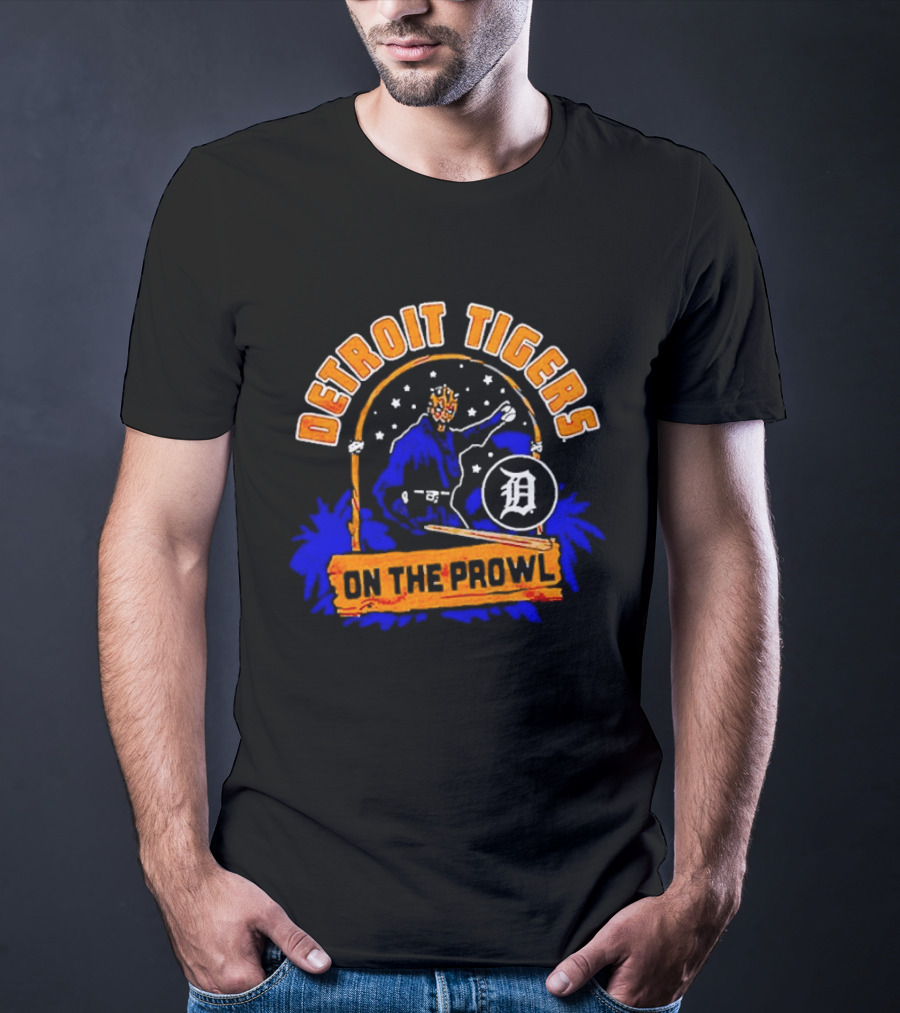 Detroit Tigers On The Prowl Star Wars Baseball Fusion T-Shirt