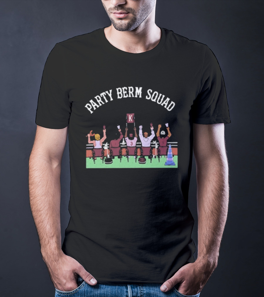 Party Berm Squad Mississippi State Bulldogs Baseball Fan Celebration T-Shirt