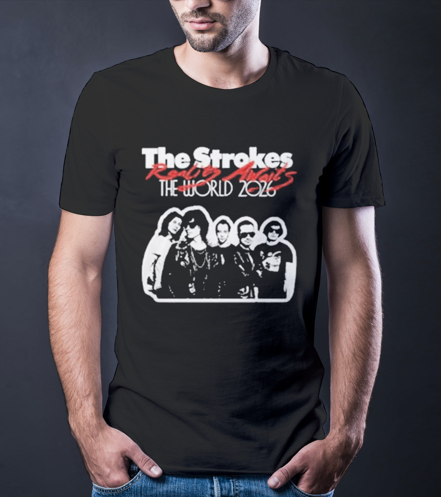 The Strokes Reality Awaits The World 2026 Tour T-Shirt