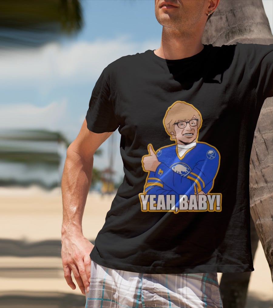 Yeah Baby Austin Powers Buffalo Sabres Hockey T-Shirt