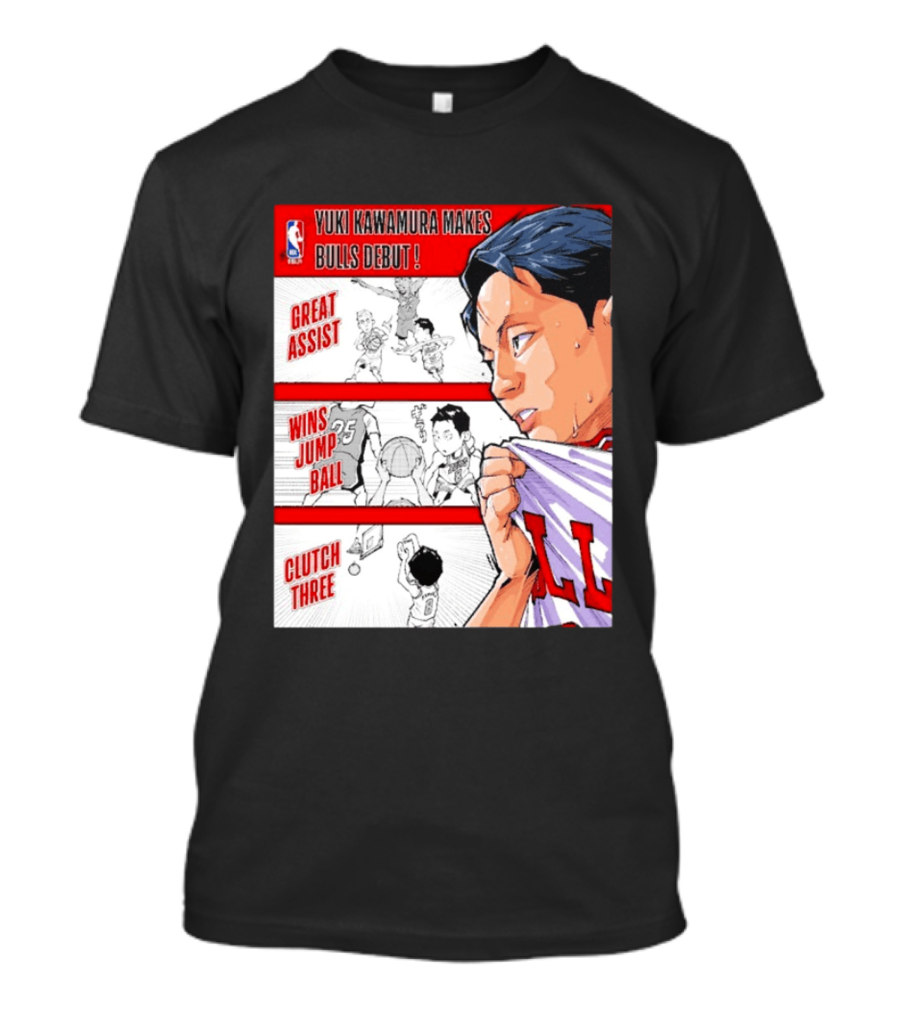 Yuki Kawamura Makes Bulls Debut Great Assist Jump Ball Clutch Three T-Shirt