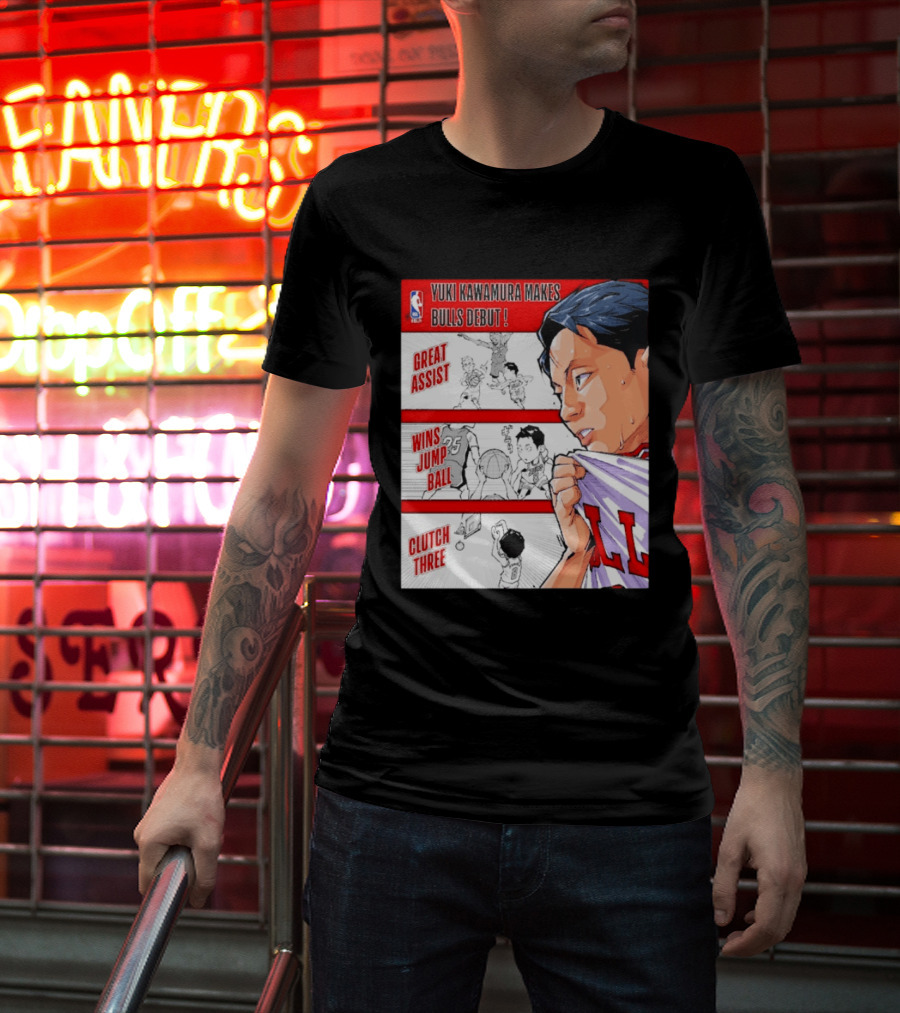 Yuki Kawamura Makes Bulls Debut Great Assist Jump Ball Clutch Three T-Shirt