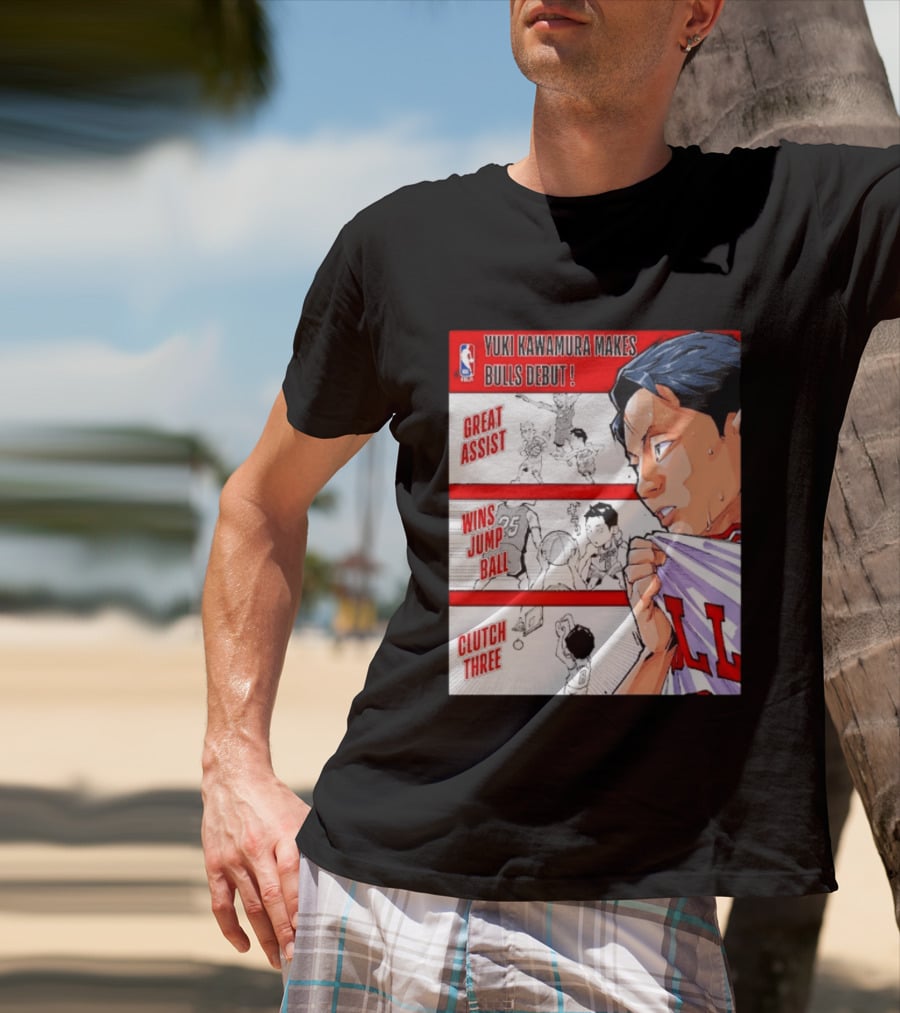 Yuki Kawamura Makes Bulls Debut Great Assist Jump Ball Clutch Three T-Shirt