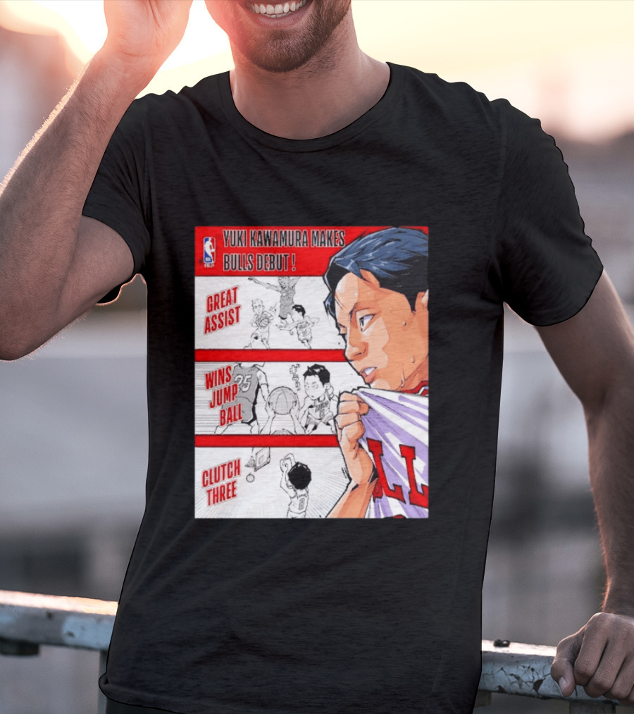 Yuki Kawamura Makes Bulls Debut Great Assist Jump Ball Clutch Three T-Shirt