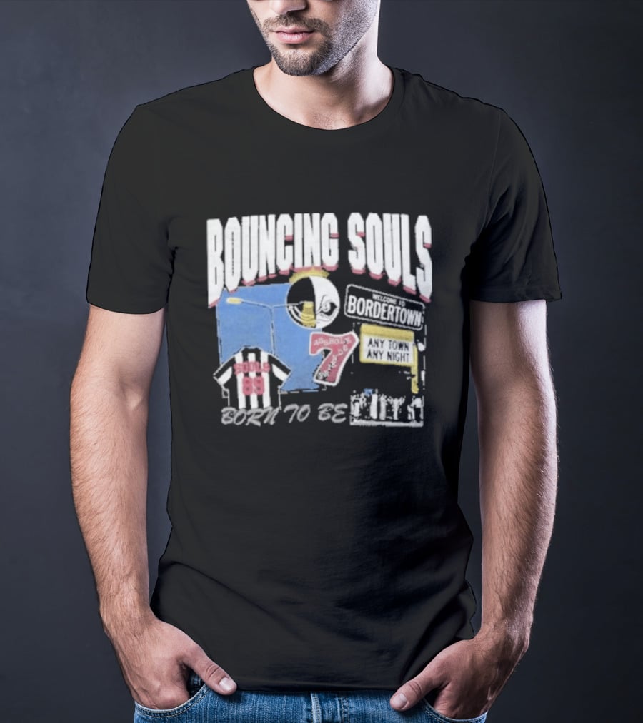 Bouncing Souls Born To Be Collage Highway New Jersey 77 T-Shirt