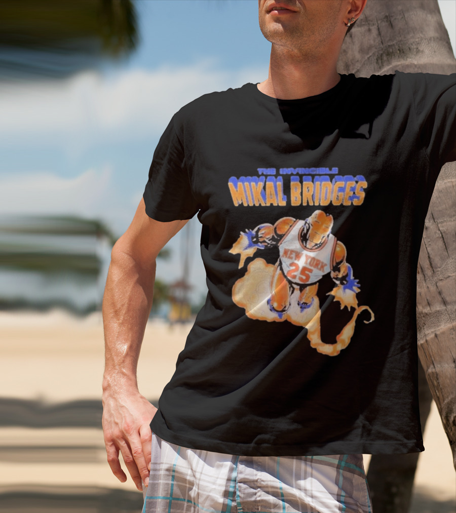 New York Knicks Mikal Bridges Iron Man 25 The Invincible T-Shirt