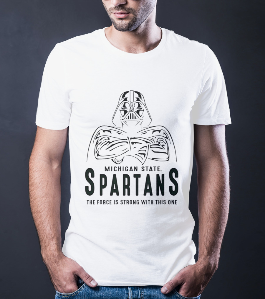 Star Wars Darth Vader Michigan State Spartans The Force Is Strong With This One T-Shirt