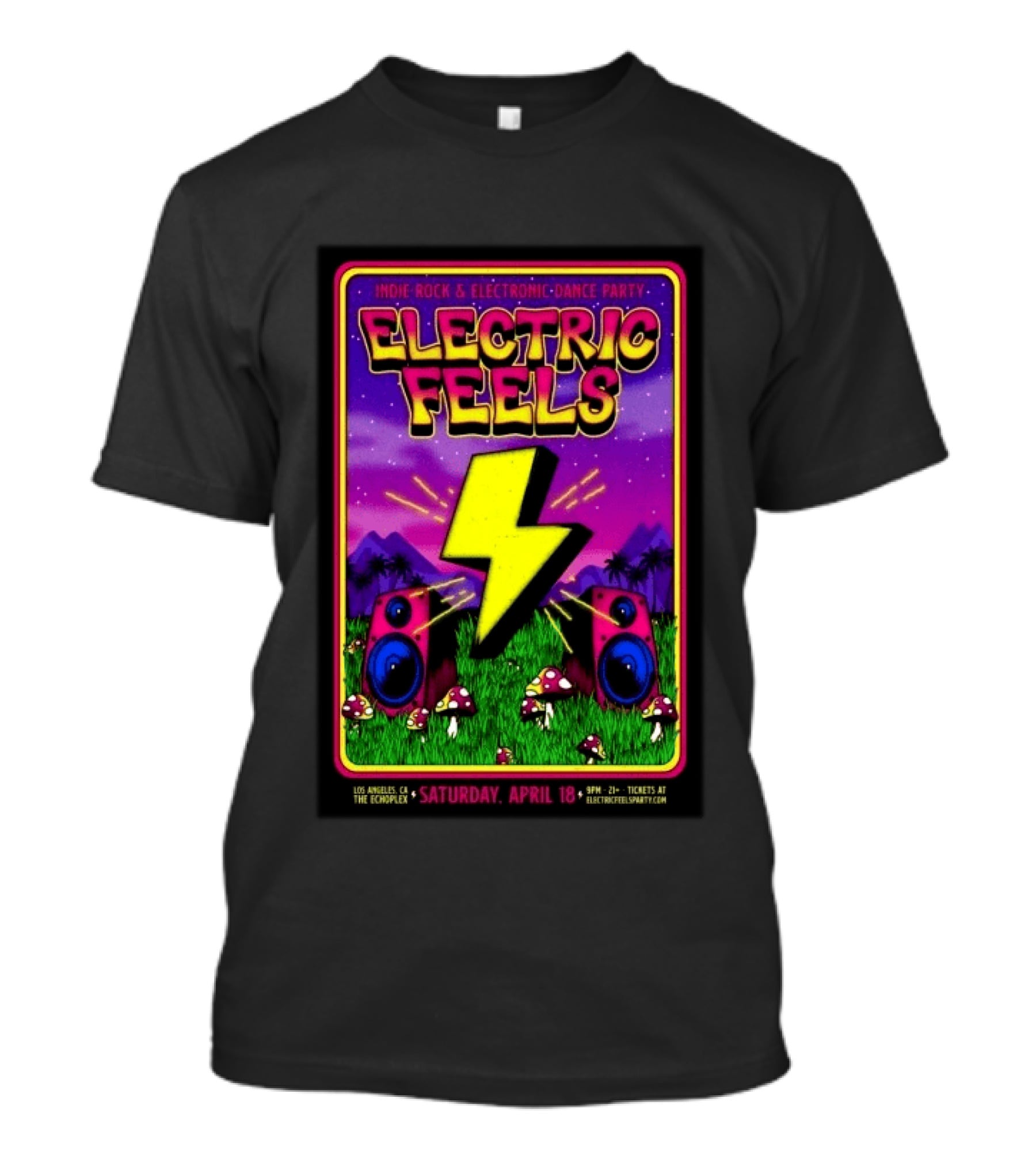 Electric Feels Indie Rock & Electronic Dance Party April 18 2026 Los Angeles The Complex T-Shirt