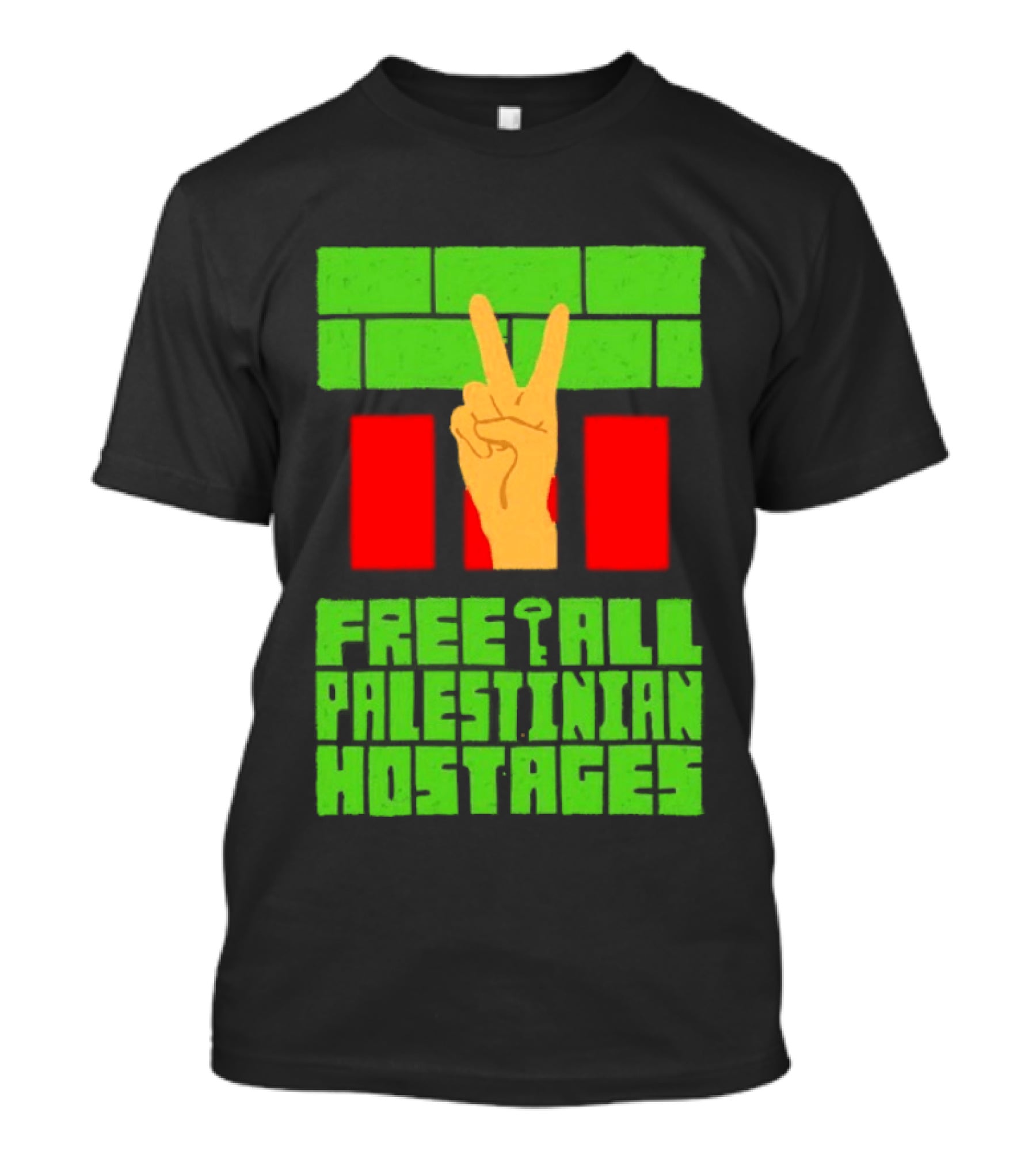 Celebrate Freedom Free All Palestinian Hostages Victory Hand T-Shirt