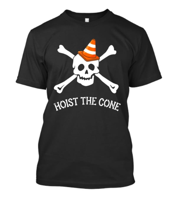 Pittsburgh Pirates Skull Crossbones Hoist The Cone Traffic Hat T-Shirt