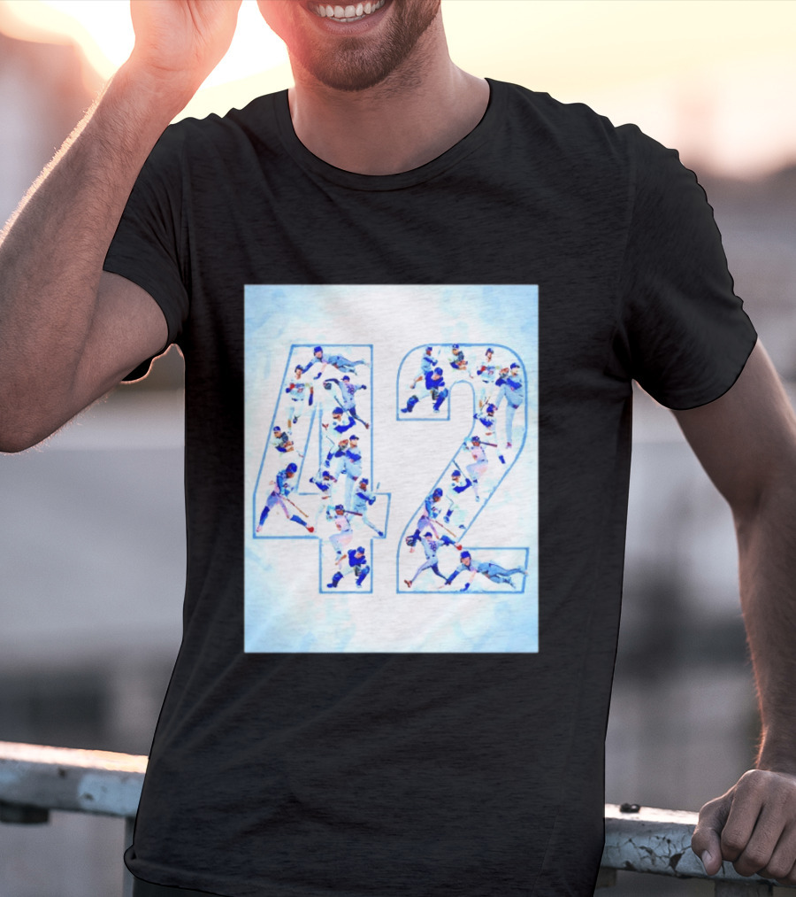 Jackie Robinson Day Brooklyn Dodgers MLB Number 42 Player Team T-Shirt