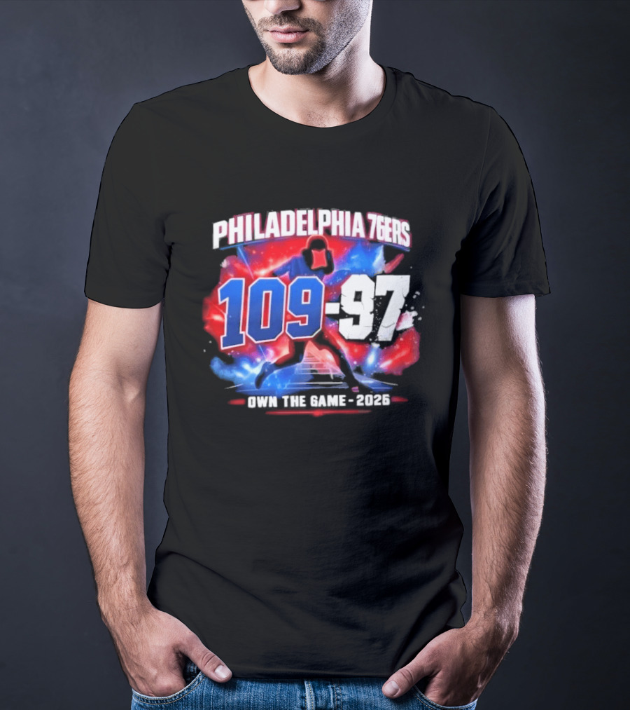 Philadelphia 76Ers 109 97 Victory Vs Orlando Magic Joel Embiid Mode 2026 T-Shirt