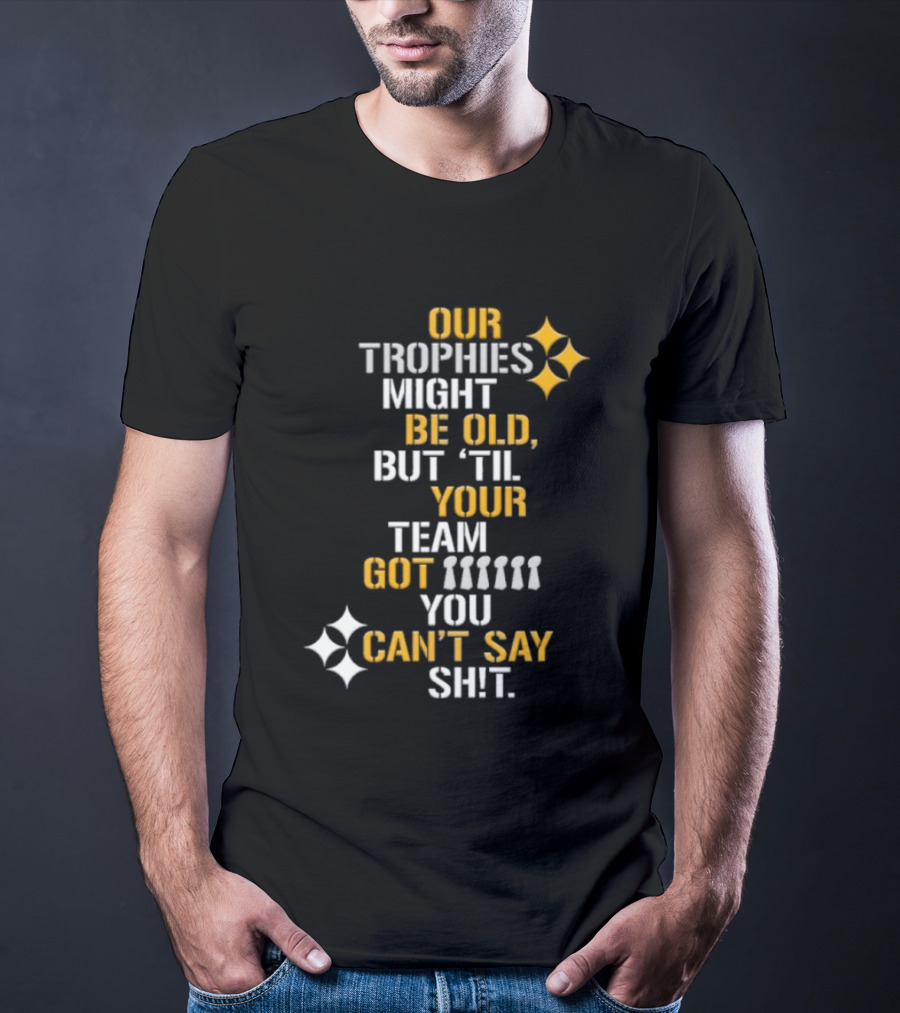 Pittsburgh Steelers Our Trophies Might Be Old But 'Til Your Team Got You Can't Say T-Shirt