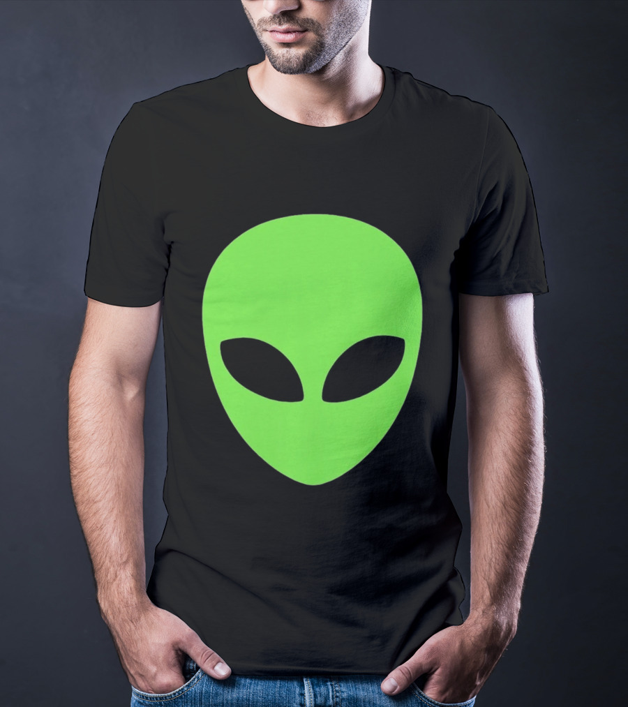 Balenciaga 2020 Alien Green Face Black Eyes T-Shirt