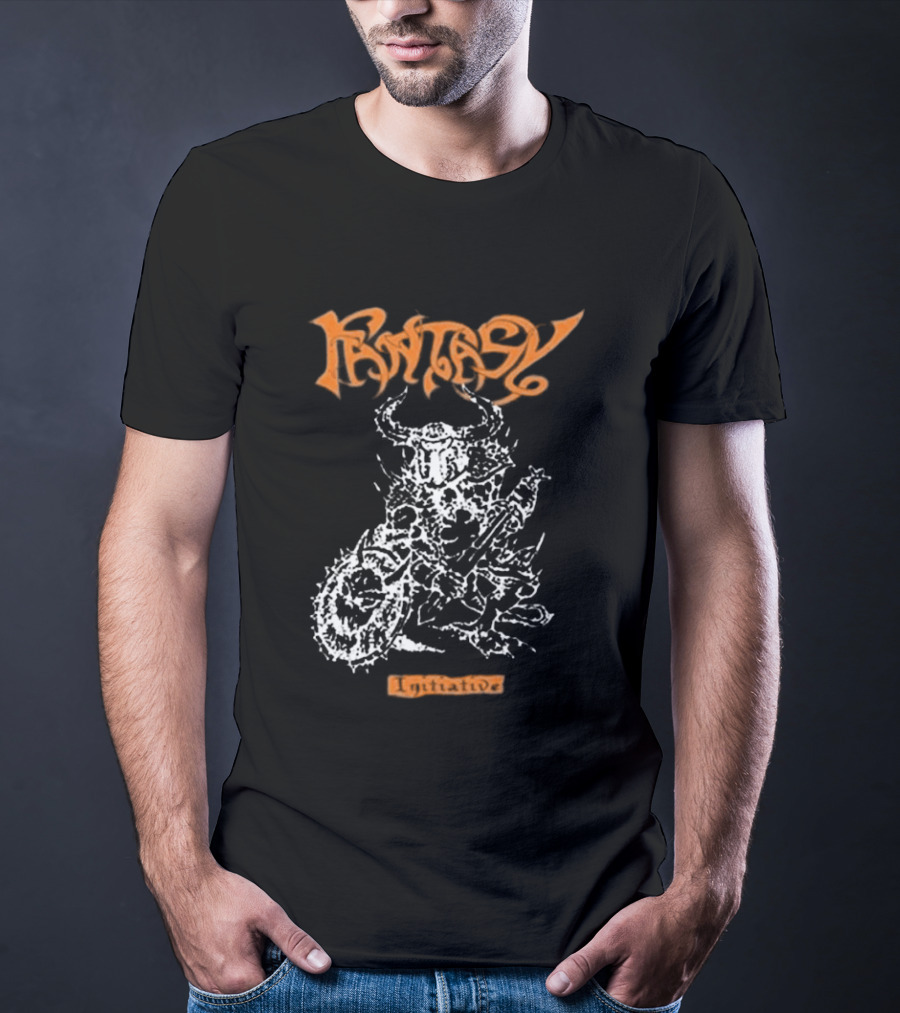 Fantasy Initiative Tormentor Orange Warrior With Spiked Club T-Shirt