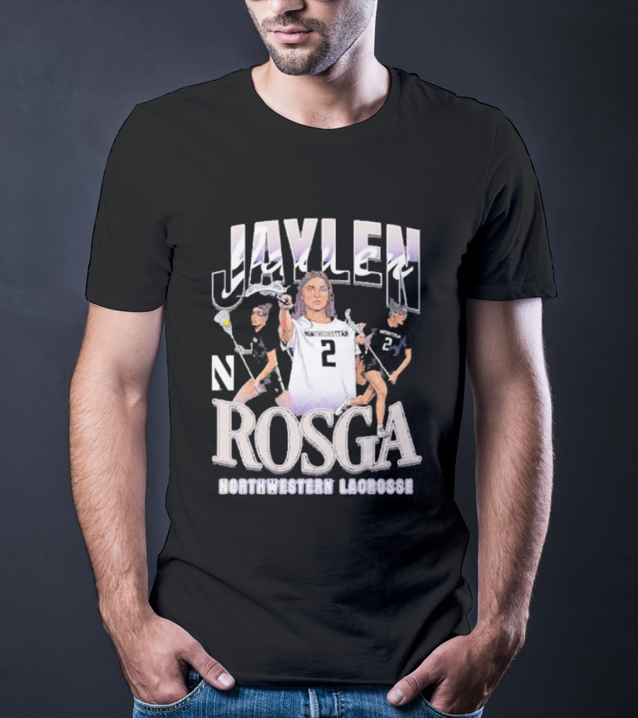 Jaylen Rosga Northwestern Lacrosse Player No. 2 T-Shirt