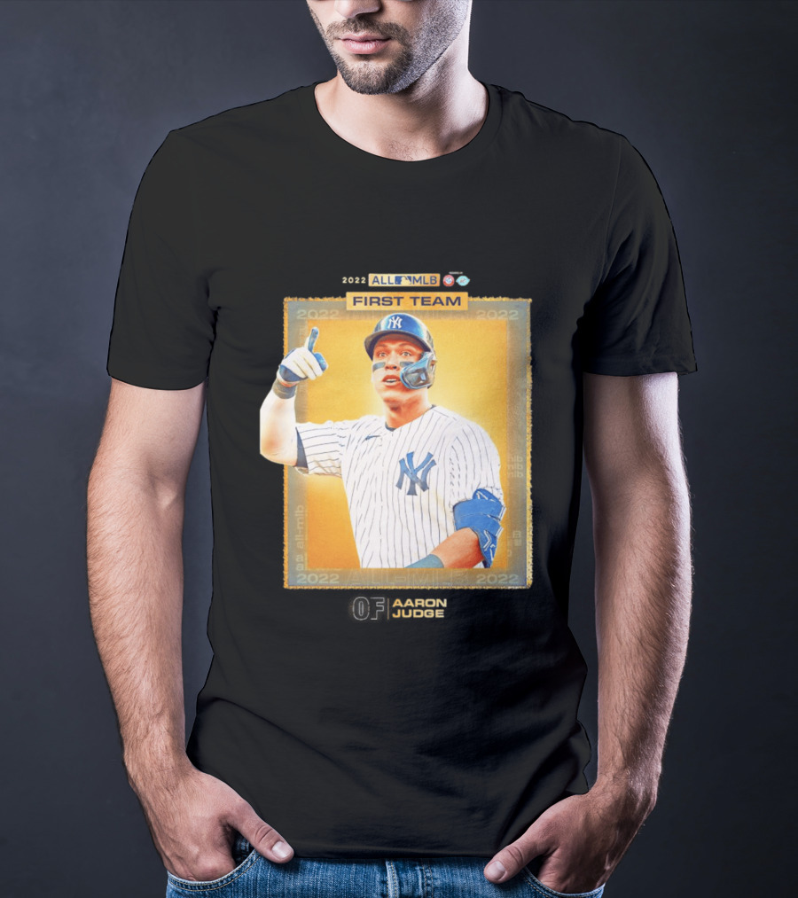 Aaron Judge 2022 All MLB First Team Yankees Player Recognition T-Shirt