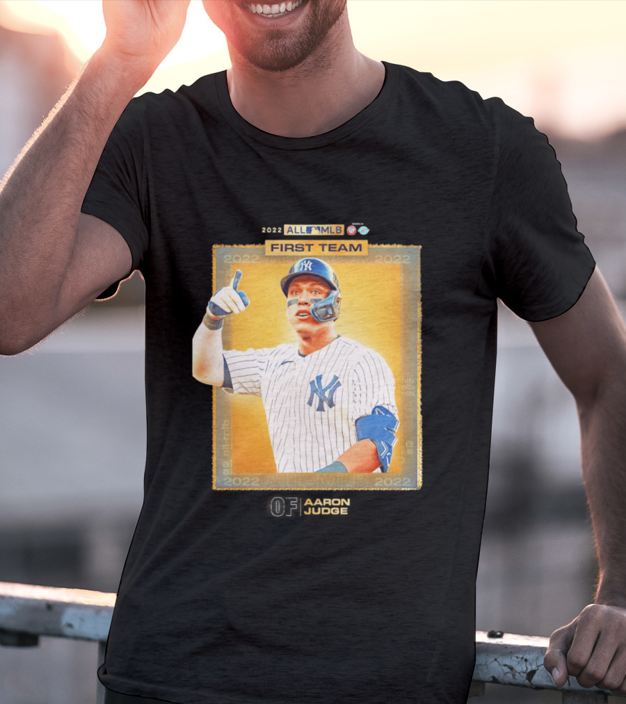 Aaron Judge 2022 All MLB First Team Yankees Player Recognition T-Shirt