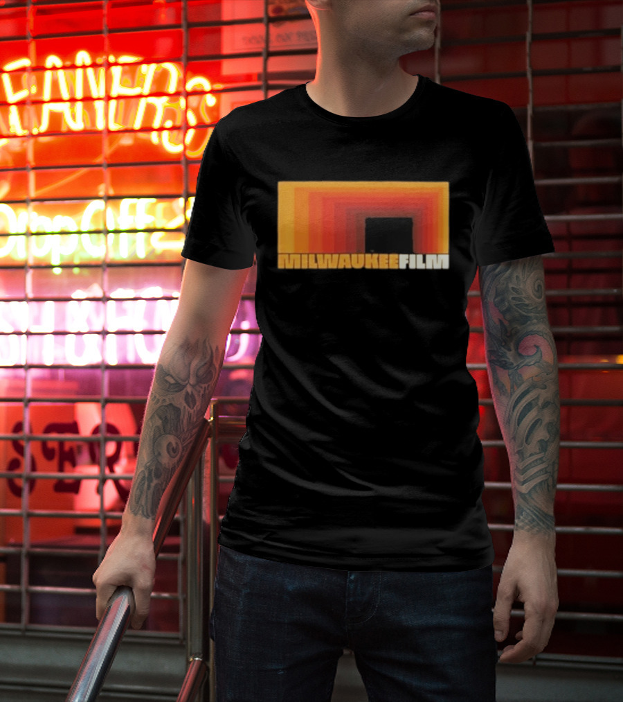 Milwaukee Film Retro Gradient Rectangle T-Shirt