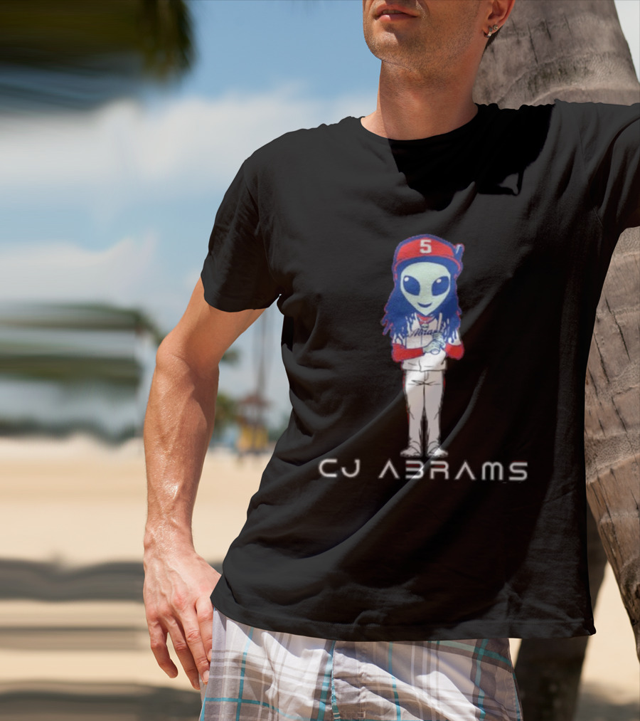 CJ Abrams Number 5 Washington Nationals MLB Alien T-Shirt