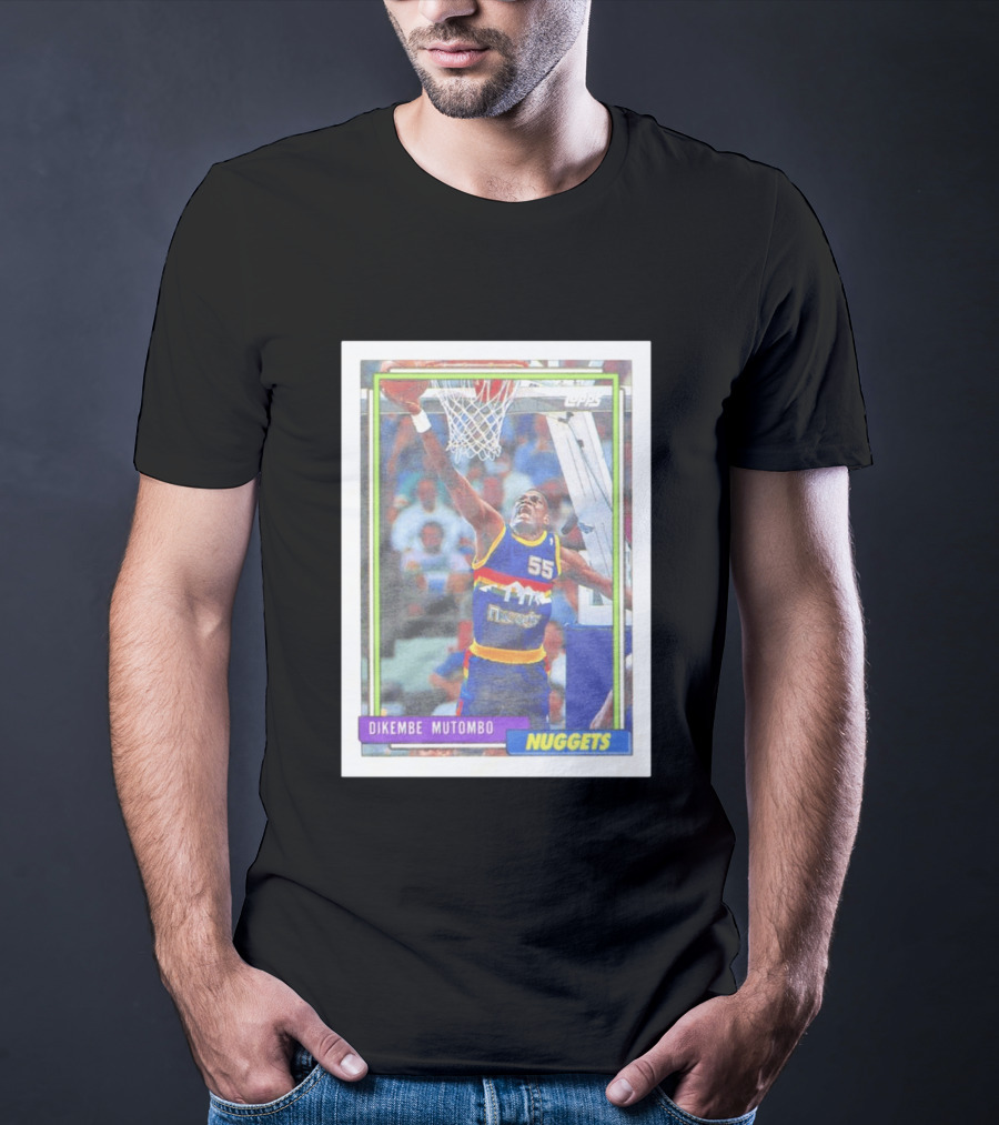 Dikembe Mutombo Topps Denver Nuggets NBA Basketball Card 55 T-Shirt