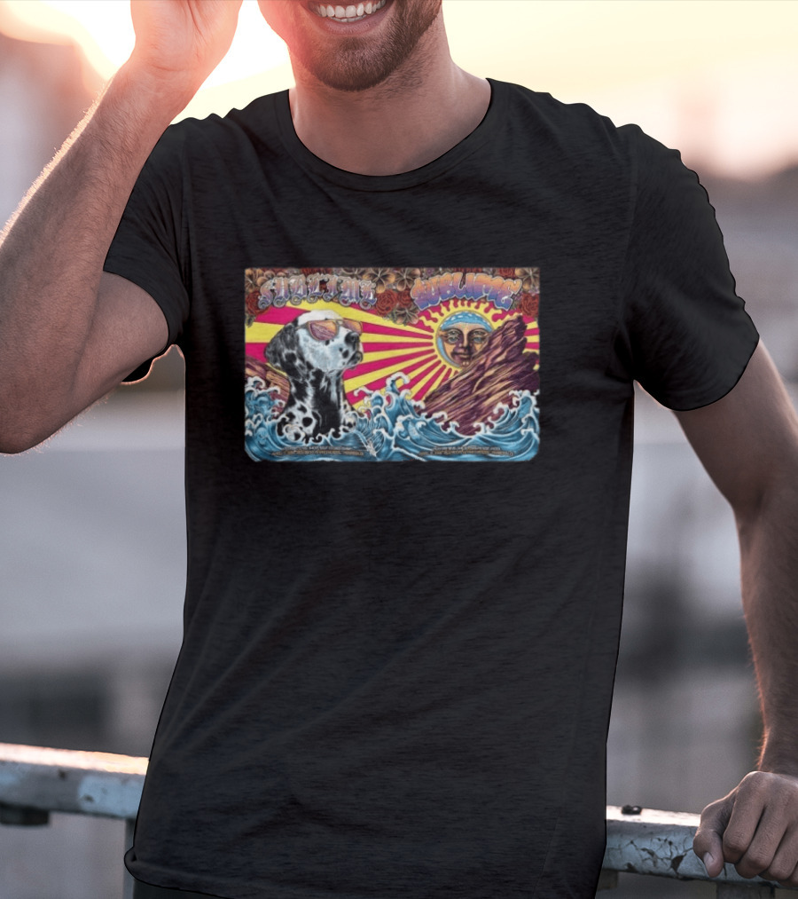 Sublime Red Rocks 2026 Dog Waves Sunburst Psychedelic T-Shirt